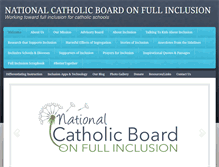 Tablet Screenshot of fullinclusionforcatholicschools.org